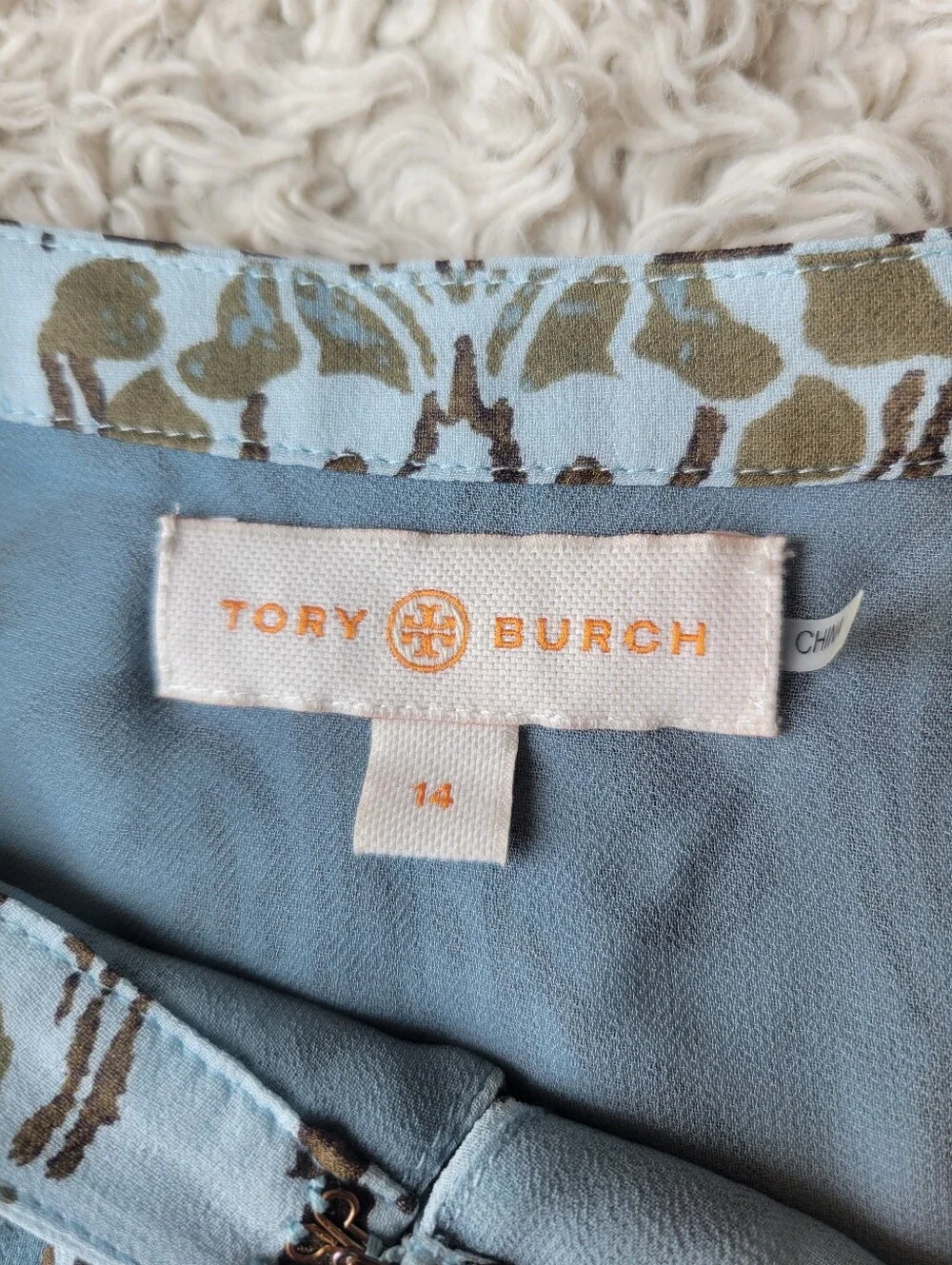 Tory Burch Silk Sleeveless Top Blouse Size 14
